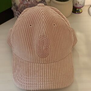 Pink Corduroy Coach Hat